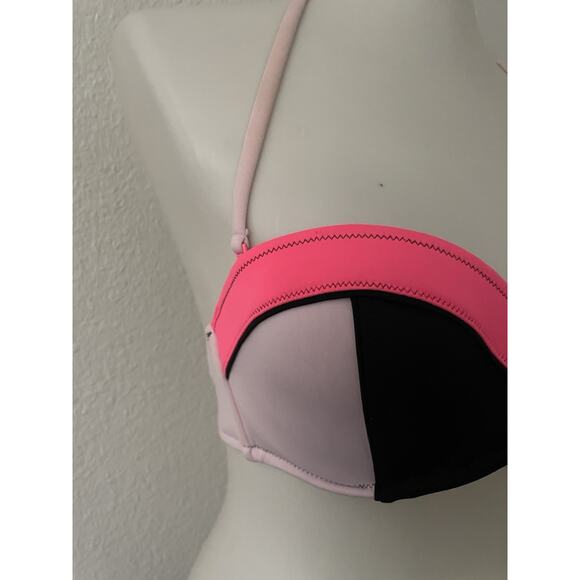 Victoria's Secret Swim Bikini Top Multicolor Color Block Swimwear 34D - Picture 3 of 9